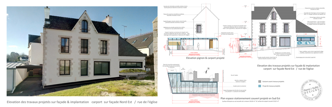 Project G2 - Carport & new bedroom, arrangment & design - Port la Forêt