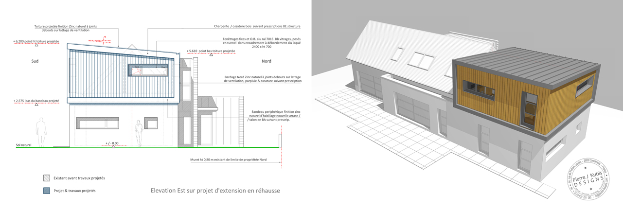 Project D - Vertical extension, arrangment & design - Fouesnant