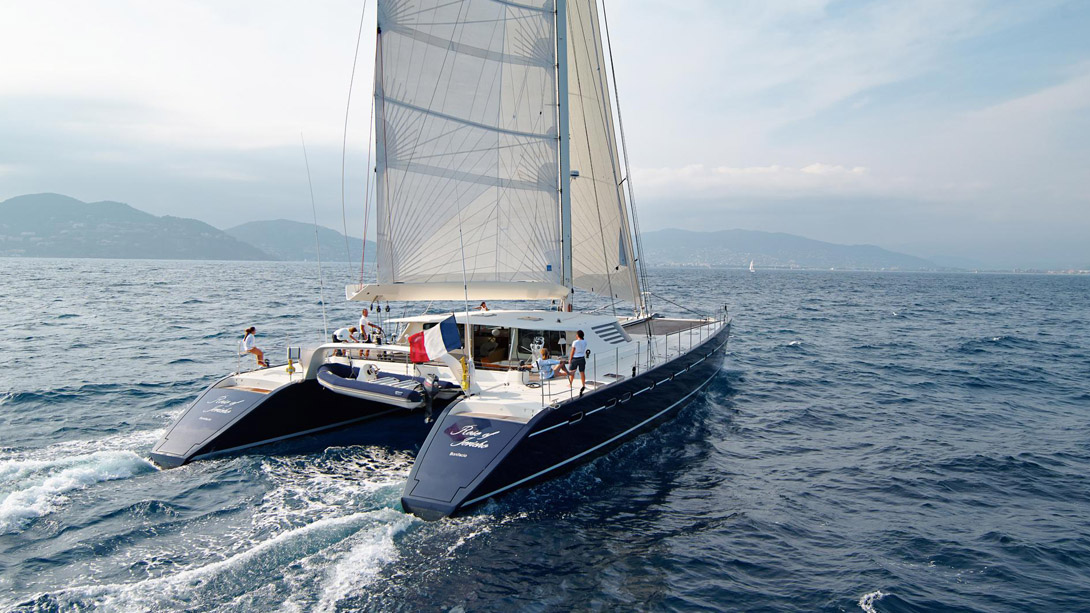 The s/y catamaran Rose of Jericho became Azizam