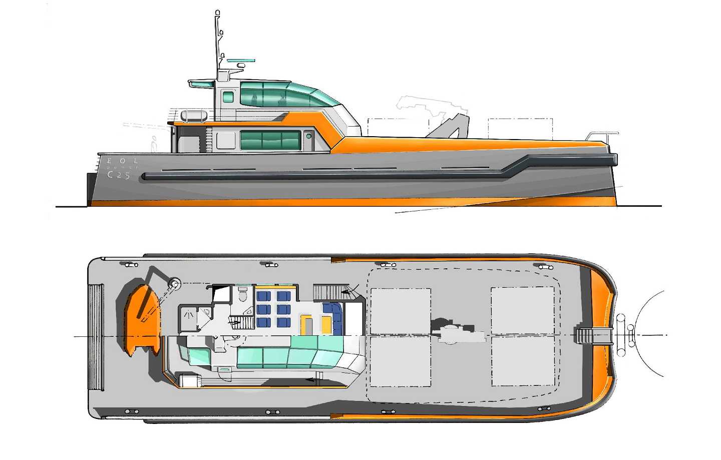 Navires dédiés à la maintenance des parcs Éoliens offshore 65' à 82' Navires dédiés à la maintenance des parcs Éoliens offshore 65' à 82'
