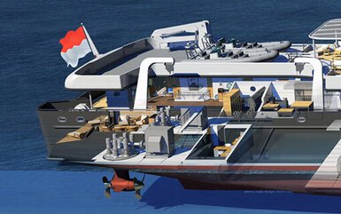 M/Y A.S.E. Yersin Hull open views